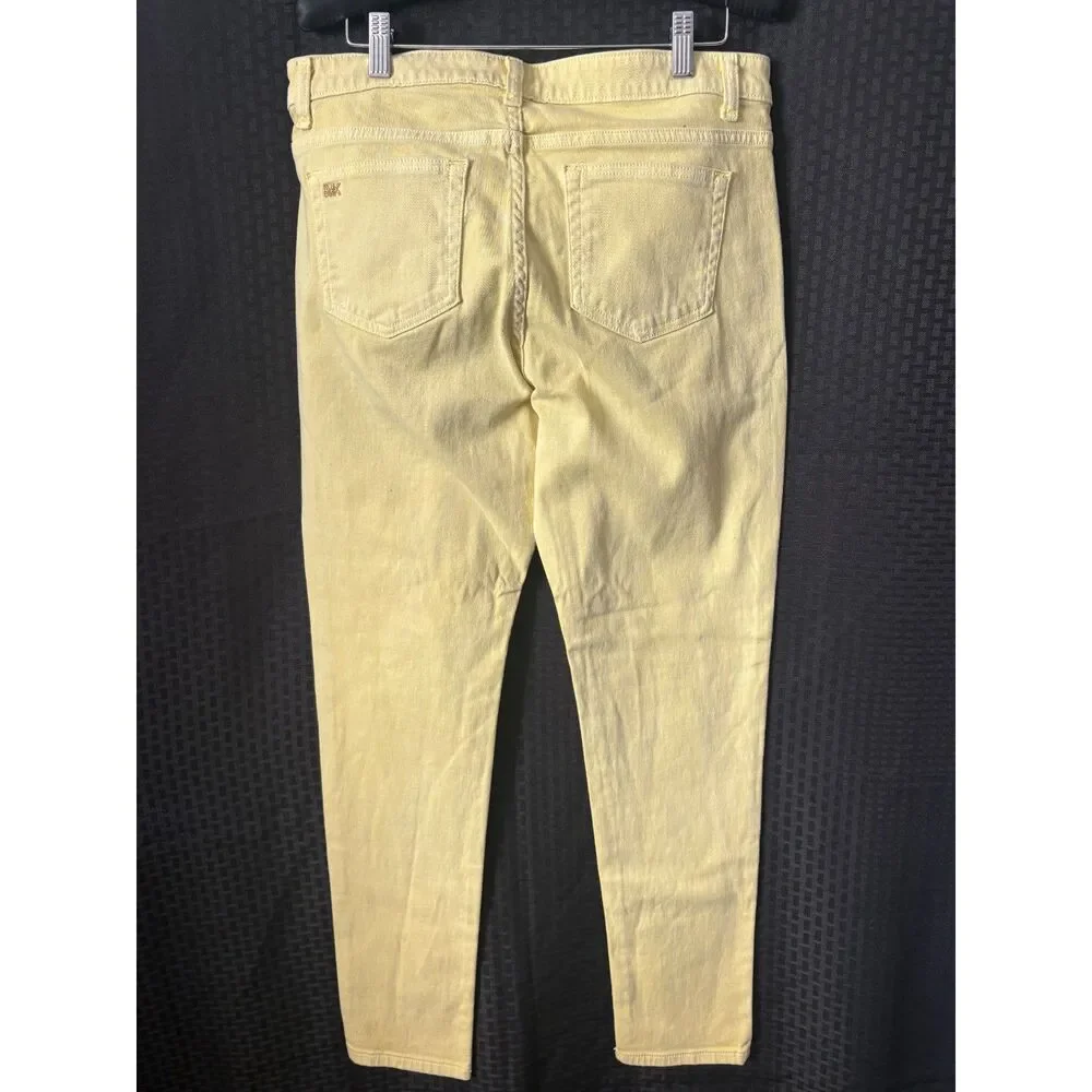 Michael Kors Izzy Skinny Yellow Jeans Size 10
